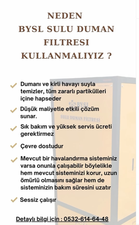 SULU DUMAN FİLTRESİ Broşürümüz
